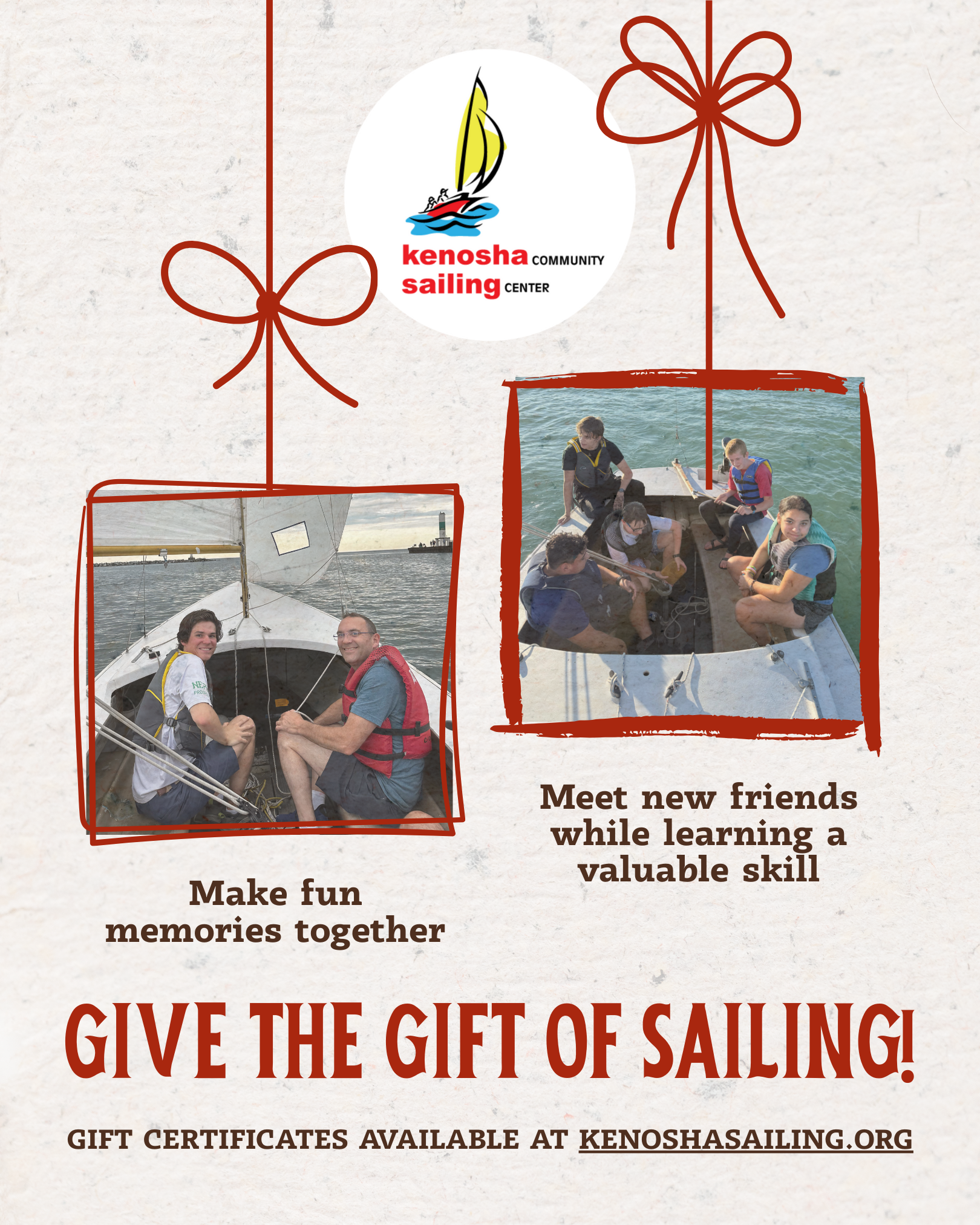 Five People to Buy Kenosha Community Sailing Center Gift Cards for this Holiday Season